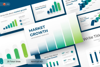 Market Growth Infographic PowerPoint Template